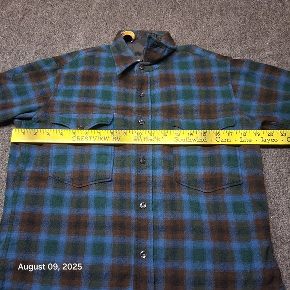 Vintage Pendleton Wool Flannel Mackenzie Tartan Button Up Shirt Men Size 15 1/2 - Picture 8 of 9